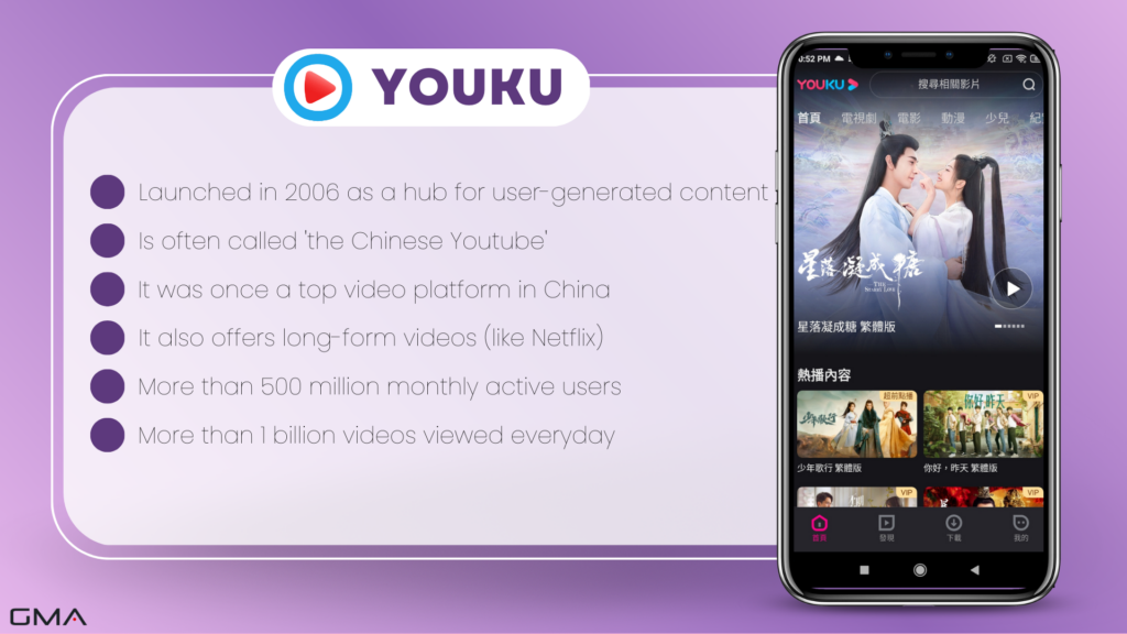 Chinese social media:Youku